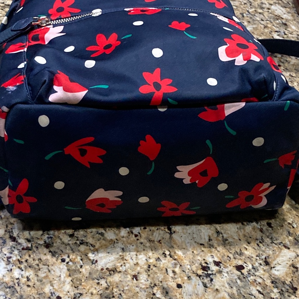 kate spade navy floral polka dot backpack - Picture 6 of 16